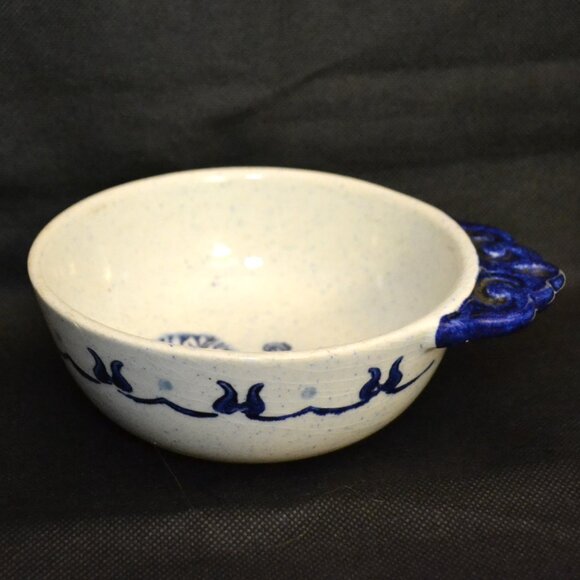 Pair Of Metlox Pottery Vintage Soup Bowls Poppytrail Pattern Provincial Blue - Picture 5 of 8